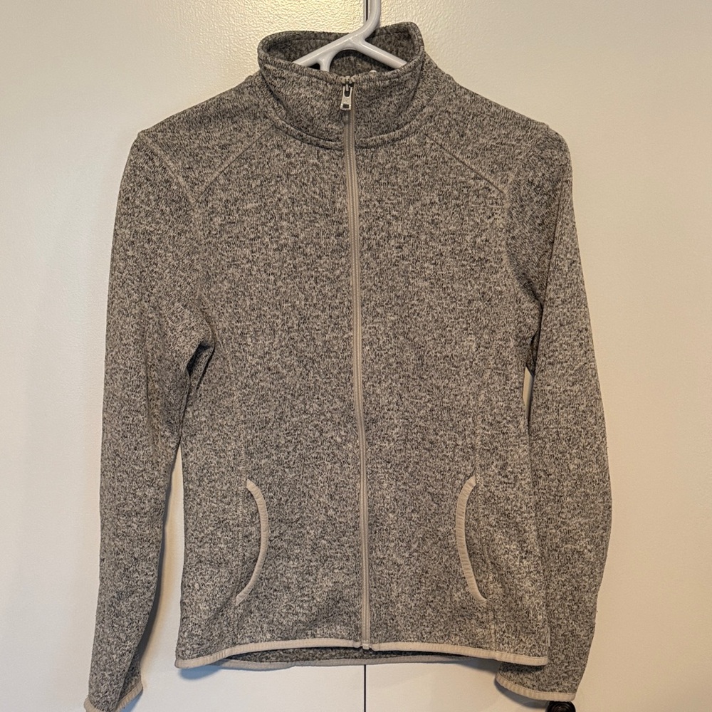 Eddie Bauer Heather Gray Full-Zip Utility Jacket